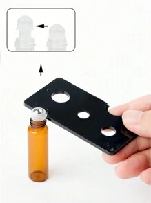 1 pezzo di Apribottiglie multifunzionale per oli essenziali - contagocce per oli, utensile per riempire i profumi, adatto per rimuovere il tappo di bottiglie a rotella, apribottiglie, strumento in plastica a forma di chiave