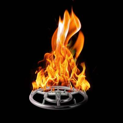 GOCAPTAIN 24 Inch Round Fire Pit Jet Burner Ring 304 Stainless Steel, Fire Pit Burner High Flame For Natural Gas & Propane Fire Pit Fireplace