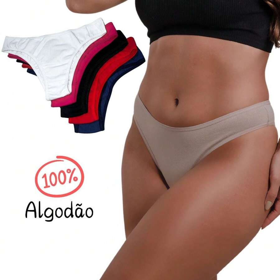 Kit 10 Girls' Panties 100% Cotton - 彩色 - 查看 1