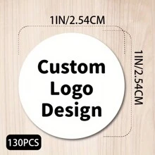 96 pièces d'autocollants personnalisés avec logo - étiquettes circulaires personnalisées pour entreprises, mariages et anniversaires | Disponibles en tailles 1", 1,57", 2", 2,5", 3"