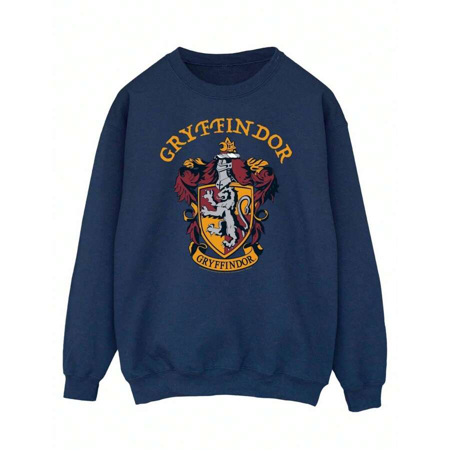 Harry Potter Mens Gryffindor Sweatshirt (Navy Blue) - 153gsm 50% Polyester/50% Cotton