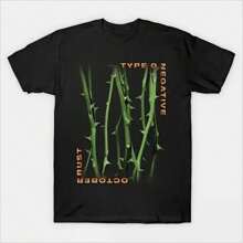 Type O Negative-October Rust Black Short Sleeve Unisex T-Shirt - 黑色 - 查看 1