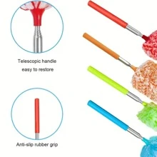 1 pezzo Spolverino estensibile in microfibra per pulire ufficio, auto, computer, condizionatore e altro - strumento di pulizia lavabile e riutilizzabile