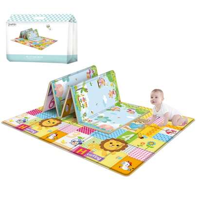 SHIXIONG Tapete para Bebe, Tapete Plegable para Bebe de Múltiples Fines, No Tóxico, Lavable, Perfecto para Bebés, Niños, Aprender a Caminar, Jugar y Tiempo Boca Abajo de Tapete para Niños Kids