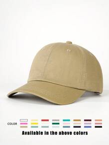 1pc Solid Color Baseball Cap, Adjustable Outdoor Sun Protection Casual Hat For Spring, Autumn, Travel, Beach, Suitable For Y2K Style Youth