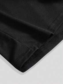 Men's Fitted Letter Graphic Slogan Tank Top - Black - View 5