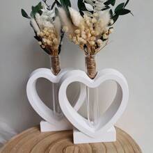 4pcs/Set Heart-Shaped Hydroponic Silicone Mold With 3 Test Tubes, DIY Mold - White - View 1