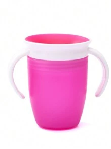 360° Magic Water Cup, Infant & Toddler Drinking Cup, Silicone Sippy Cup With Handle And Lid, Anti-Spill Anti-Choke Design, Slow Flow Prevents Choking - Multicolor - View 14