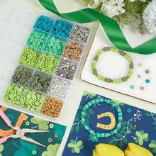 1350/4050+Pcs Clay Beads Jewelry Making Kit,Friendship Bracelet Kits Clay Flat Round Golden Silver Beads Flower Spacer Beads For Jewelry Bracelets Making Supplies DIY Crafts - Multicolor - View 5