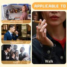 OHIS 卷烟套装，一套 3*50 张 78mm 卷烟纸和 1 包 150 W 烟嘴，创意卷烟工具，多种颜色可选，烟民必备吸烟配件，烟民最佳礼物 - 彩色 - 查看 4