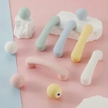1/2 piezas Perilla/Tirador de gabinete/cajón de cerámica sólida, en lindos colores de macarrón, adecuados para habitación de niños, gabinete de cocina, armario, tocador, tiradores de puerta de gabinete, incluye tornillos