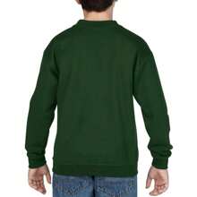 Gildan Childrens Unisex Heavy Blend Crewneck Sweatshirt (Forest Green) - 50% Cotton/50% Polyester - Dark Green - View 2
