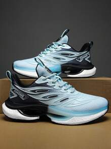 Giày thể thao thời trang nam 2025, Giày thể thao thường ngày, Giày thể thao lưới nam, Giày chạy bộ thoáng khí giảm xóc màu xanh - Màu xanh lam - Xem 6