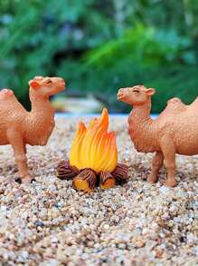 10/5/3/2件套火堆微景观摆件，小型火堆，景观装饰，创意篝火摆件，树脂工艺品，适用于客厅、玄关、卧室、窗户、壁炉等场所，可作为送给朋友和女友的礼物、节日礼物、毕业礼物、派对礼物。 - 彩色 - 查看 7