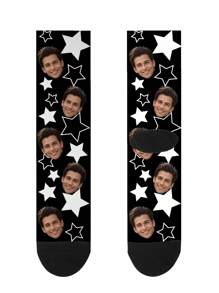 1 Đôi tất dài đến bắp chân in hình mặt người theo chủ đề Giáng sinh, tất đôi unisex, in ảnh cá nhân hóa, tất đôi vui nhộn, thoải mái và thoáng khí, thiết kế hoạt hình sáng tạo, lựa chọn quà tặng ngày lễ hoàn hảo, độc đáo, tùy chỉnh, cá nhân hóa, món quà lý tưởng cho anh ấy/cô ấy, bạn trai, bạn gái, gia đình, bạn bè, ông bà. - Nhiều màu - Xem 6