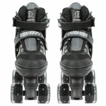 Verstellbare Skates, LED-Skates mit Vollblitzrad und verstellbare Skates in 5 Größen für Mädchen, Jungen und Anfänger - Schwarz - Übersicht 2