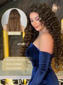 Clip In Hair Extensions Black Color 18 Clips 16 Inch Long Straight Hair Extension For Women Full Head Synthetic Hair Extensions Hairpieces 7 PCS Set - Black Brown - View 8