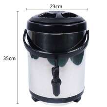 Stainless Steel Insulation Barrel 8L Kitchen Heat Insulation Barrel - Black - View 9