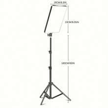 1pc Photography Fill Light, LED Diffused Lighting For Selfie, Live Stream, Adjustable 63" Tripod & Clip Holder Suitable For Photography, Video Recording, Live Streaming, Zoom Meeting, With Stand Selfie Light