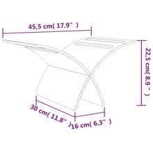 Práctico revistero de madera natural en forma de U en color blanco