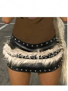 New Y2K Style Fluffy Belts, Rope Tied Fuzzy Waist Belts, Personalized Versatile INS Popular Summer, School