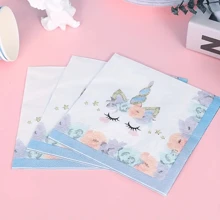 10 件套独角兽派对用品套装 7/9 英寸紫色花朵独角兽和花朵图案一次性纸盘、独角兽生日派对纸巾、纸杯、独角兽盘子派对用品适用于春季茶会新娘送礼会装饰 - 彩色 - 查看 10