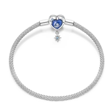 Pulsera de plata de ley 925 con diseño de cielo estrellado y patrón de hueso de serpiente, adecuada para hacer manualidades, regalo de joyería elegante para mujeres en fiestas de cumpleaños