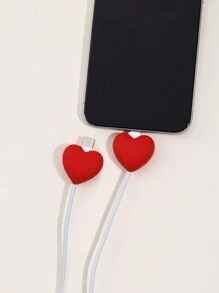 Heart-Shaped Protective Case For Data Cable, Compatible With Apple 20W Fast Charging Cable - Multicolor - View 12