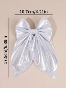 1pc Casual Bow Hair Clips For Girls Solid Color Hair Bow Clips With Large Tail Versatile Alligator Barrettes Daily Hair Accessories
