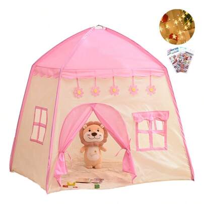 Casita Para Niños Niña Carpa Princesa Tienda Juego 10m Luces, Casa De Campaña Para Niños Niñas Tienda Castillo Princesa