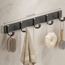 1 件壁挂式铝制衣钩，适用于悬挂衣架、夹克、帽子和粘钩家居浴室装饰浴室收纳秋季装饰返校