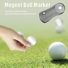 Golf Divot Repair Tool, All Metal Foldable Divot Tool With Pop-Up Button & Magnetic Ball Marker - Multicolor - View 4