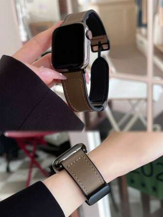 1 件男女款皮革和硅胶磁性表带，兼容 表带，兼容 42 毫米 38 毫米 40 毫米 41 毫米 44 毫米 45 毫米 46 毫米 49 毫米时尚智能手表替换表带，适用于系列 Ultra2 Ultra SE2 SE 11 10 9 8 7 6 5 4 3 2 1，可作为返校学生的礼物