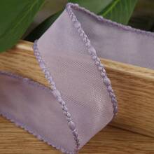 Solid Color Bean Shape Pom Pom Edge Ribbon, DIY Handmade Bow Decoration, Fabric Ribbon For Gifts, Hats - Multicolor - View 14