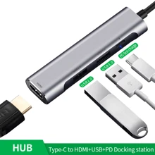 LLANO 4 In 1 Extension Hub USB Type C / USB 3.0 / USB 2.0 / PD Power Charging Converter Type