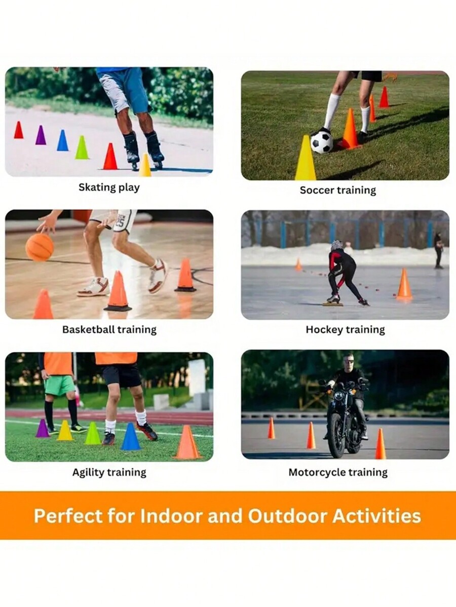 Soccer Cones,Cones Sports Training Agility Field Marker Plastic Cones ...