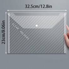 10 pezzi Cartelle in formato A4 classiche all'ingrosso, buste trasparenti in PP per documenti, impermeabili, trasparenti, per la scuola, forniture scolastiche