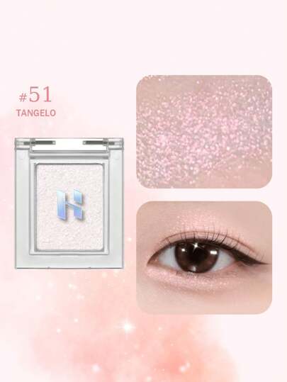 HOLIKA HOLIKA My Fave Piece Eyeshadow 51 TANGELO Palette | Pojedynczy cień do powiek | Miękki neutralny kolor popielaty, długotrwały, brokatowy, przezroczysty akwarelowy | Paleta z łatwym dopasowaniem kolorów dla wszystkich | Korean Beauty, Korean Makeup