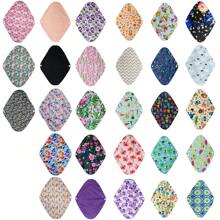 Set de 5 almohadillas sanitarias reutilizables y lavables, forros panty, almohadillas menstruales reutilizables de carbón de bambú para incontinencia, color aleatorio