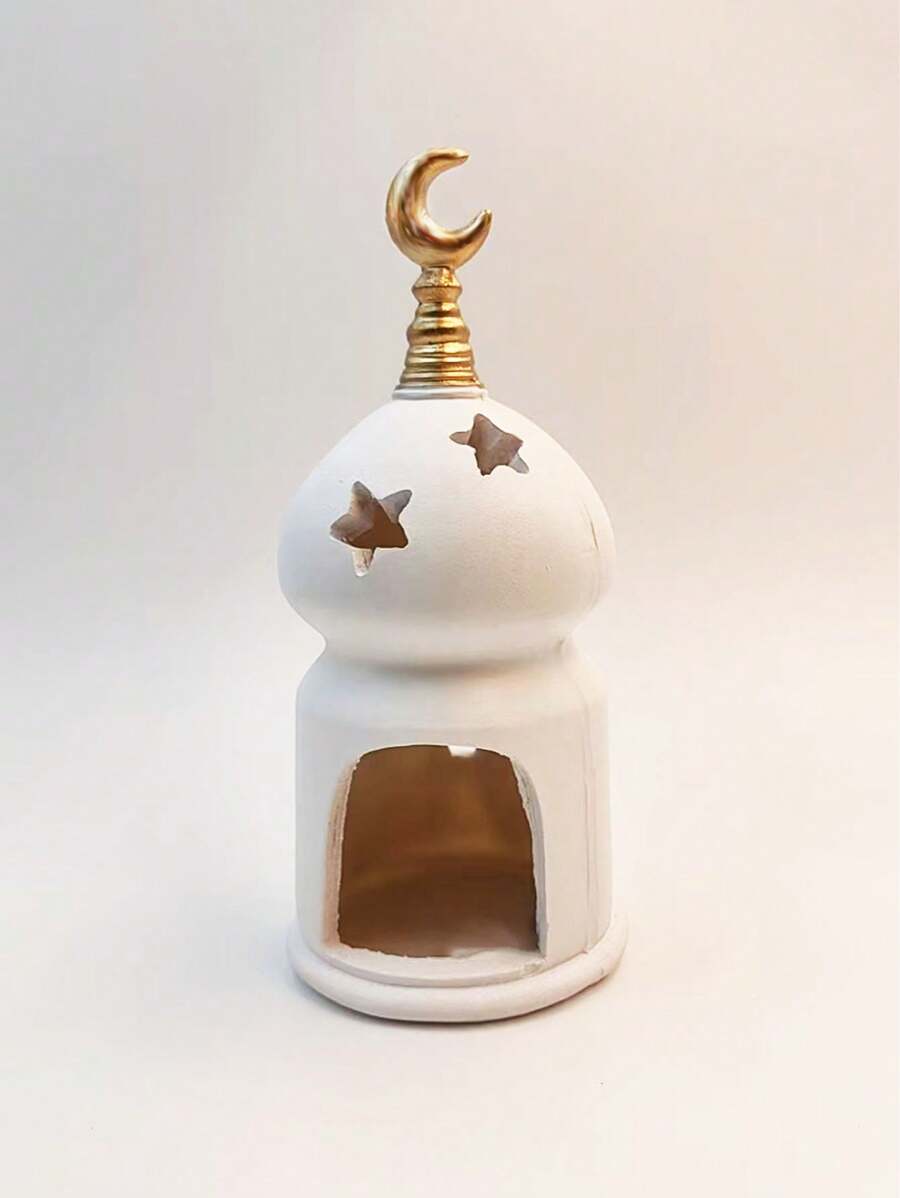 1 pieza Escultura de resina decorativa para festivales, decoración de festival, arquitectura creativa de estilo retro, apta para sala de estar, oficina o entrada - perfecta para festivales y ocasiones festivas - Multicolor - Ver 1