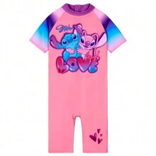 One Piece Swimming Costume Full Swimsuit Gift - Pink - View 1