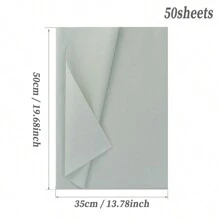 50 hojas - Paquete a granel de papel de seda verde menta de 35x50 cm - Perfecto para envolver regalos, fiestas de cumpleaños, San Valentín, vacaciones y manualidades para bodas en San Valentín