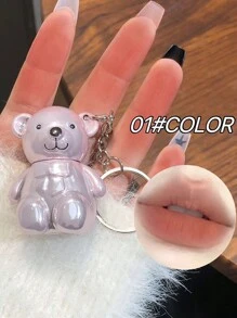 熊图案钥匙扣唇彩，丝滑哑光唇泥持久哑光液体唇膏高色度唇彩 Y2K 彩妆 - 彩色 - 查看 17