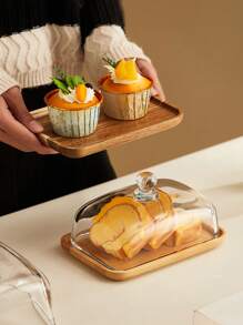 圣诞节木质托盘套装，包含黄油碟、餐盘、水果盘、蛋糕盘、小吃盘、牛排盘，多功能家用厨房餐厅装饰托盘，可用于盛放茶具、玻璃器皿、糖果、饼干、面包，也适用于婚礼、派对、礼品、生日装饰、周年纪念日家居装饰和新年礼物。 - 彩色 - 查看 5