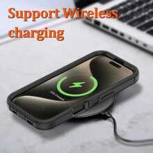 Ốp điện thoại có kính cường lực bảo vệ màn hình cho iPhone 13/14/15/16 Pro Max Plus siêu bền 3 trong 1 đạt chuẩn quân đội chống rơi, chống bụi, bền, chống sốc, quà tặng Giáng sinh, sinh nhật, năm mới, mùa đông, quà tặng cho gia đình, bạn bè, sinh nhật, bạn gái, bạn trai Quà tặng cho gia đình, bạn bè, trẻ em, sinh nhật, mùa xuân, ngày lễ, bạn trai, bạn gái, ngày lễ tình nhân - Đen/Đen - Xem 6