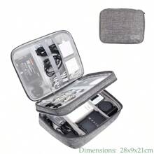 Cable Storage Bag Waterproof Digital Electronic Accessories Organizer Portable Travel Cable Organizer Case For Cable Charger - Grey - View 1