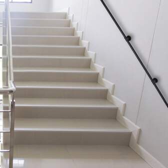 12ft Wall Mount Hand Rail Metal Staircase Grab Galvanized Iron Stair Handrail 3.6M Handrail Stair Rail Grab Bar Handle Balustrade