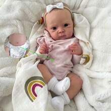 Full Soft Vinyl Body Reborn Baby Asleep Doll Realstic 18inch 45cm Newborn Bath Toy With 3D-Painted Skin And Visible Veins Bebe Girl Alive Art Birthday Gift - 全身乙烯基娃娃 - 查看 7