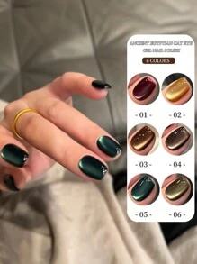 10ml白色美甲流光白猫眼凝胶指甲油2024新款流行网红电镀镜面瓷白猫眼美甲店专属美甲用品 - 彩色 - 查看 14