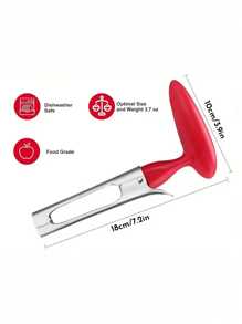KEMORELA 1/2pcs Premium Apple Corer Tool - Easy To Use And Clean - Sturdy Apple Core Remover With Sharp Serrated Blades- Stainless Steel Corers Compatible With Apple And Pear - Core Fruits With Ease(Red) - Red - View 6